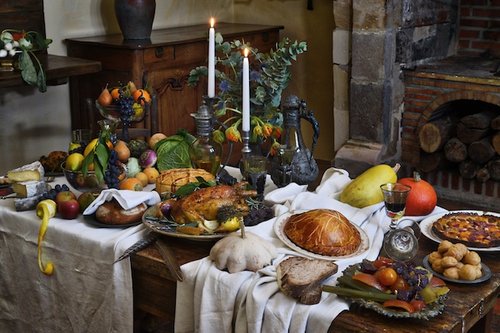 The photography was taken to promote the French gastronomy since the Renaissance.