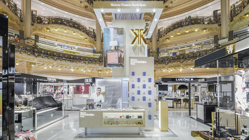 Photos and video made for Maison Francis Kurkdjian at Galeries Lafayette Haussmann.