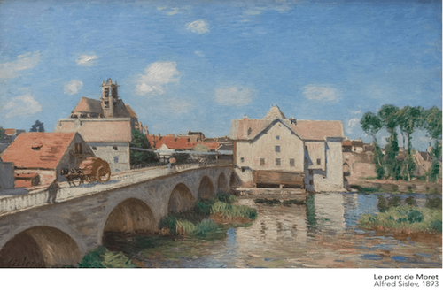 Une photo qui reprend l'oeuvre d'Alfred Sisley