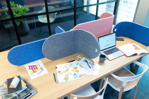 Réalisation de photos des accessoires de travail pour les espace de coworking pour la marque Koffy.